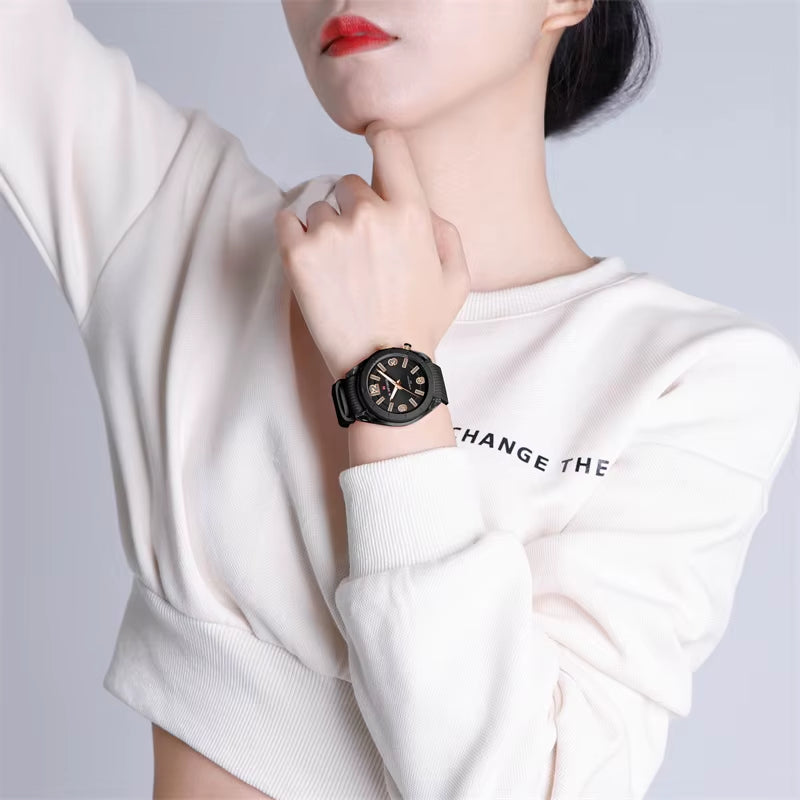 Women'S Watches Fashion Elegant Ladies Waterproof Silicone Bracelet Luminous Quartz Wristwatches Girlfriend Gift 2024