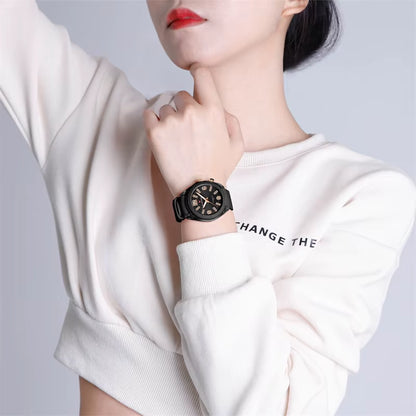 Women'S Watches Fashion Elegant Ladies Waterproof Silicone Bracelet Luminous Quartz Wristwatches Girlfriend Gift 2024