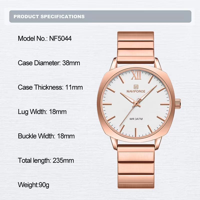 Classic Business Quartz Women Watches High Quality Stainless Steel Strap Ladies Wristwatch 30M Waterproof Female Clock