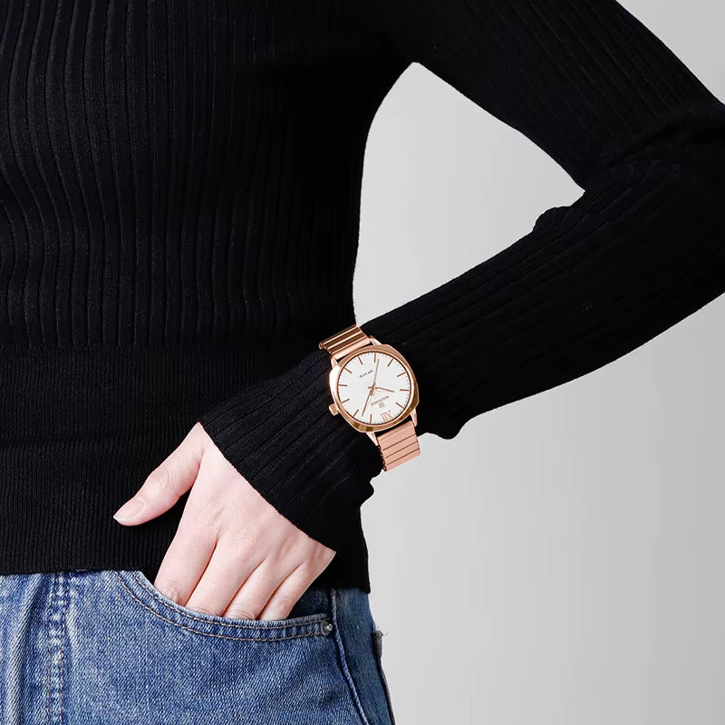 Classic Business Quartz Women Watches High Quality Stainless Steel Strap Ladies Wristwatch 30M Waterproof Female Clock