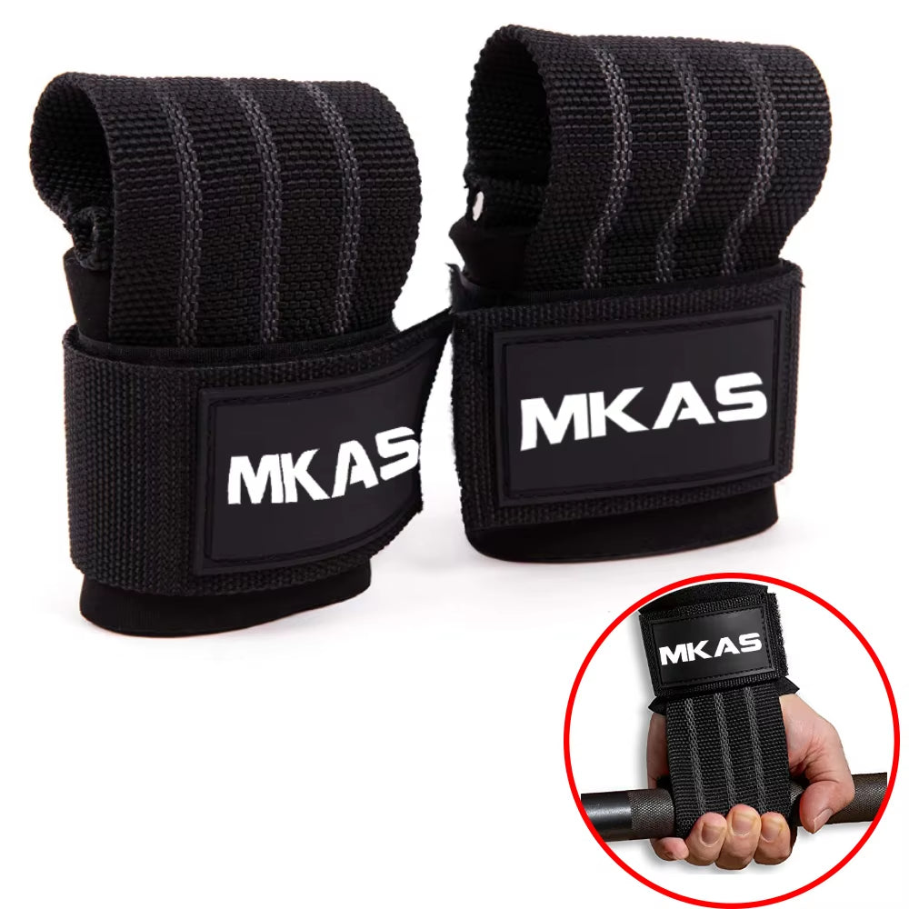 Weight Lifting Wrist Straps Grips Support Pull Ups Deadlifts Dumbbell Gym Straps Strength Training Fitness Barbells Power Sport