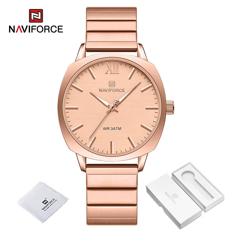 Classic Business Quartz Women Watches High Quality Stainless Steel Strap Ladies Wristwatch 30M Waterproof Female Clock