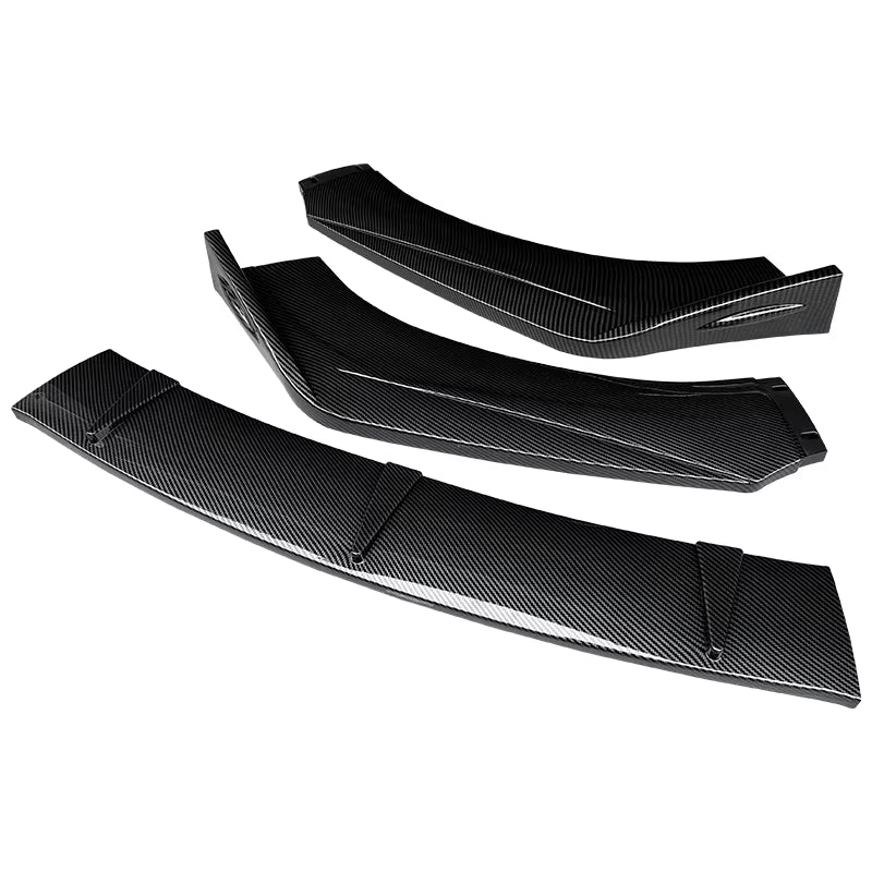 Car Front Bumper Splitter Lip Body Kit Spoiler Diffuser Deflector Accessories Carbon Look ABS for Mitsubishi Outlander 2015-2020