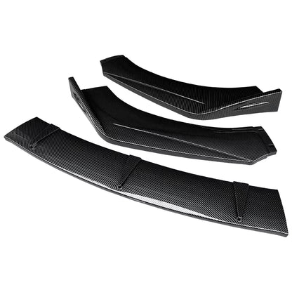 Car Front Bumper Splitter Lip Body Kit Spoiler Diffuser Deflector Accessories Carbon Look ABS for Mitsubishi Outlander 2015-2020