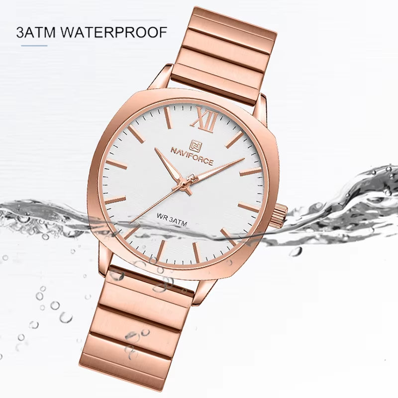 Classic Business Quartz Women Watches High Quality Stainless Steel Strap Ladies Wristwatch 30M Waterproof Female Clock